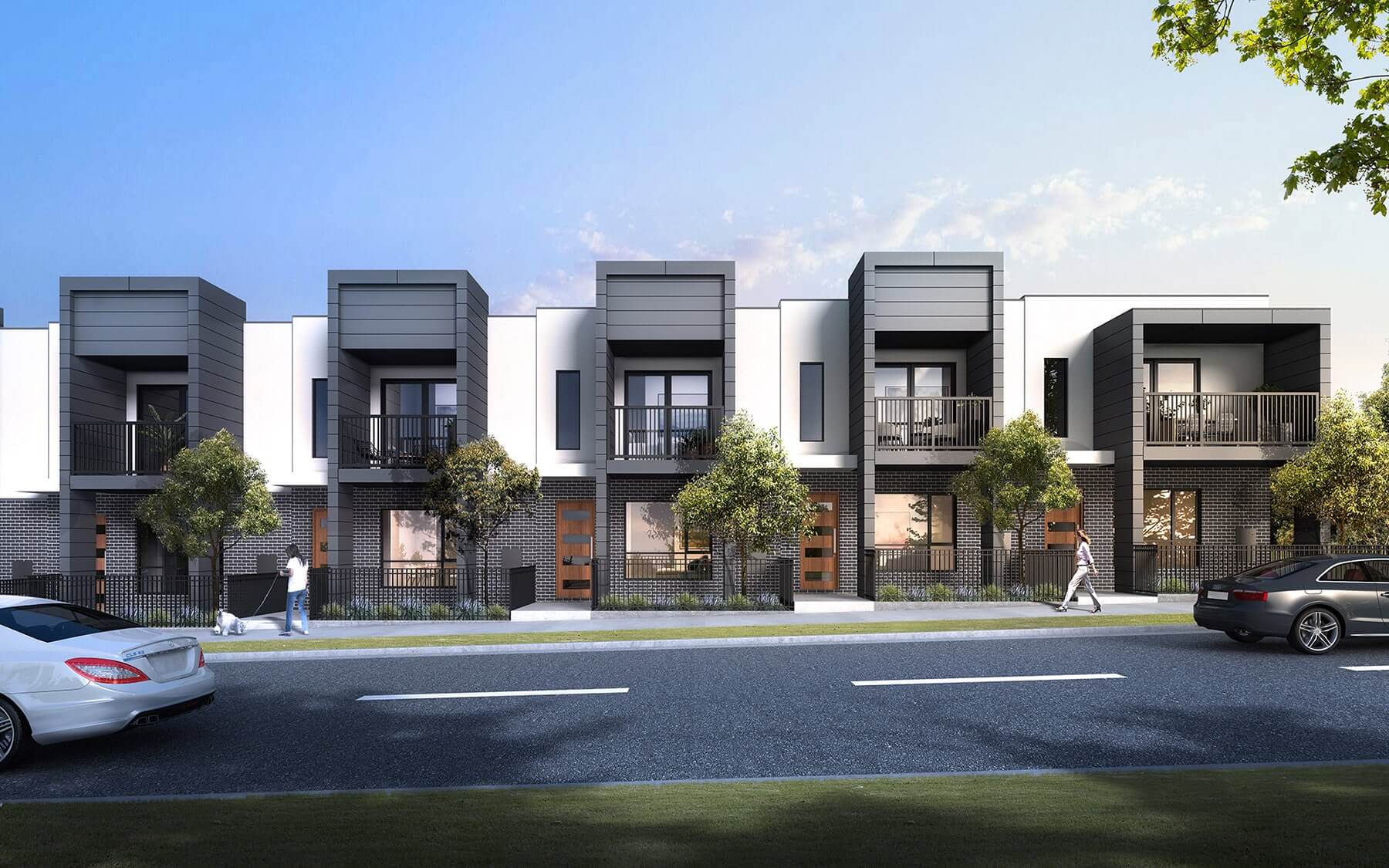 Townhouse-Development-Aston-Hills-Front-Elevations
